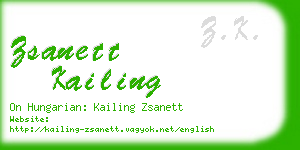 zsanett kailing business card